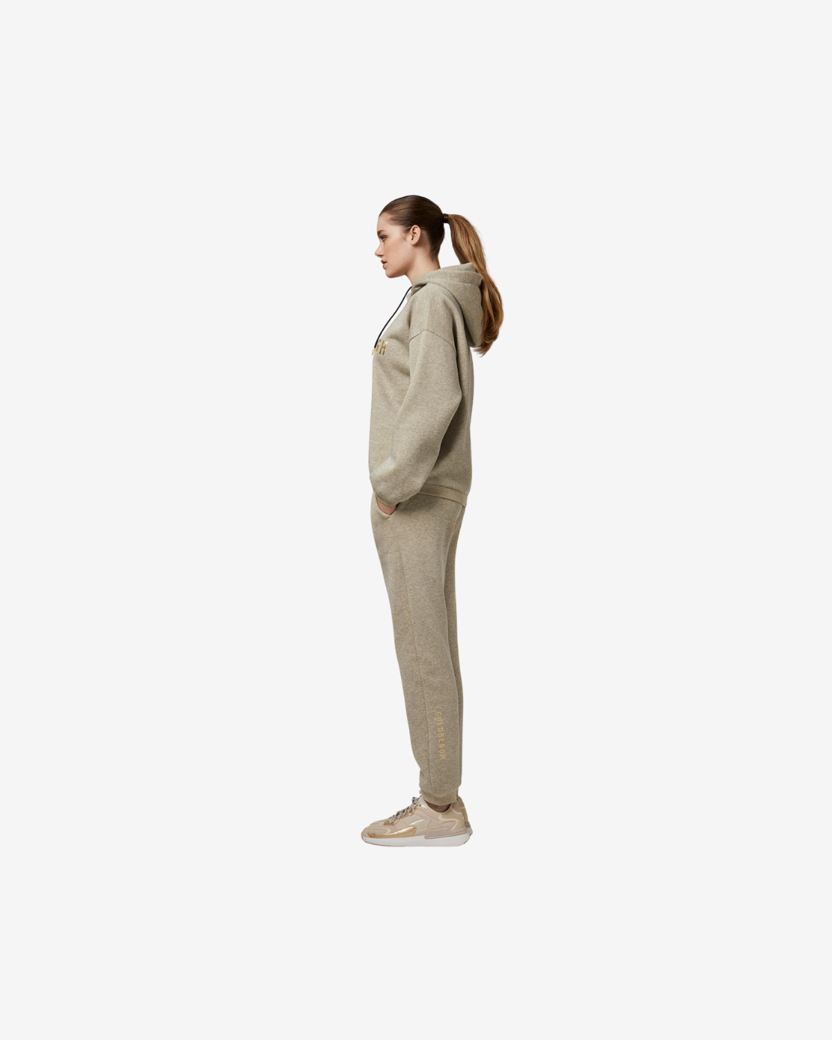 Maia hooded sweater Lurex melange