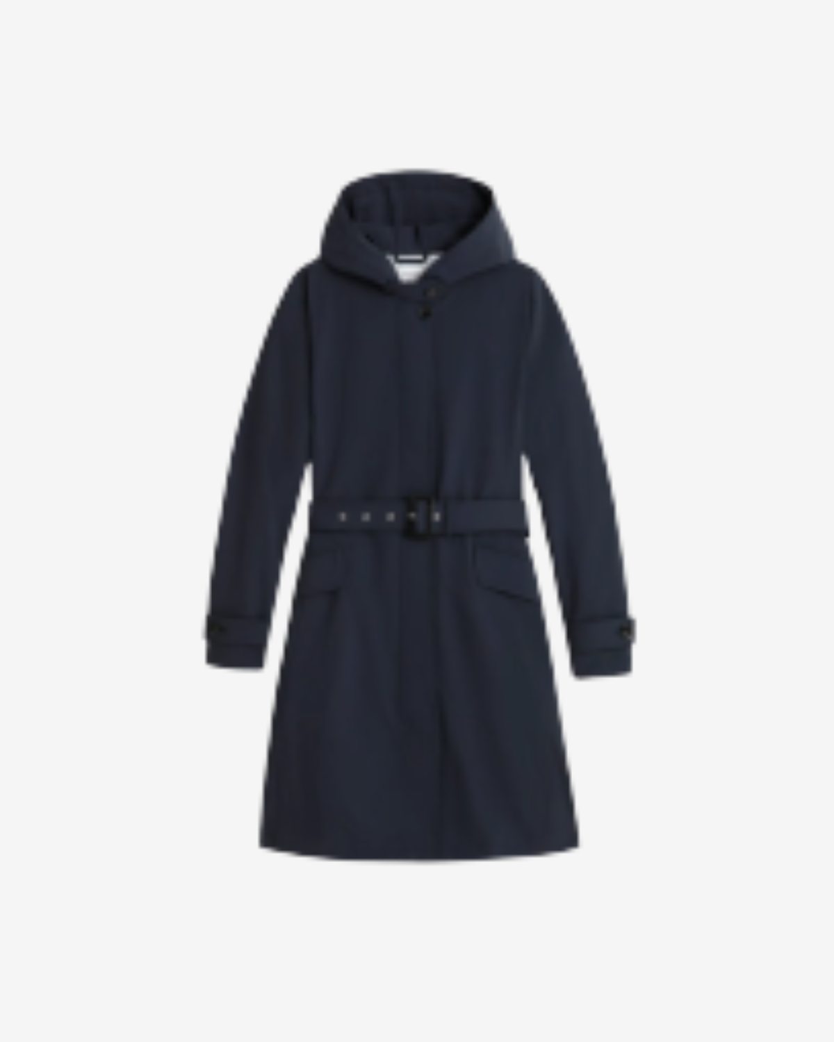 Belted fayette light parka melton blue