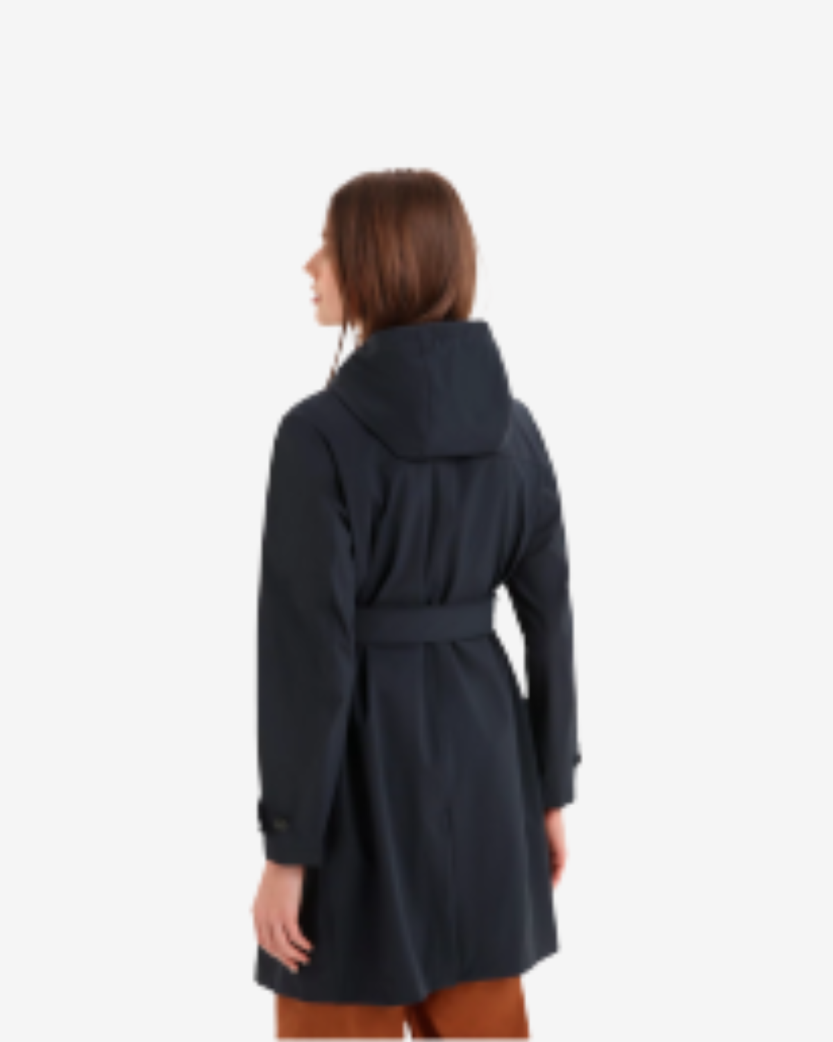 Belted fayette light parka melton blue