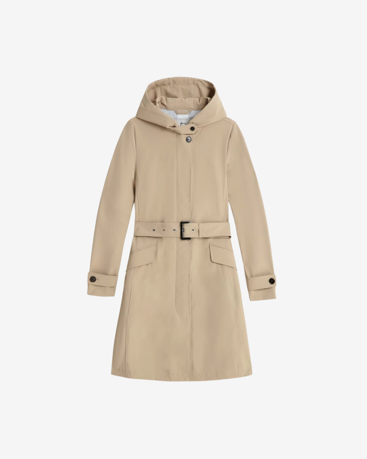Belted fayette light parka feather beige