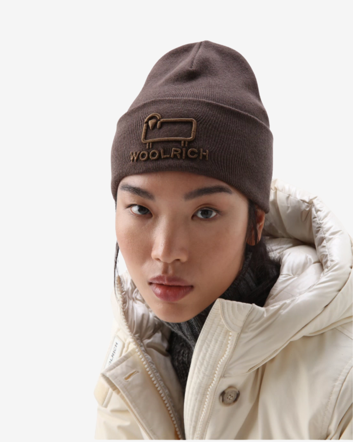 Cotton wool beanie Brown