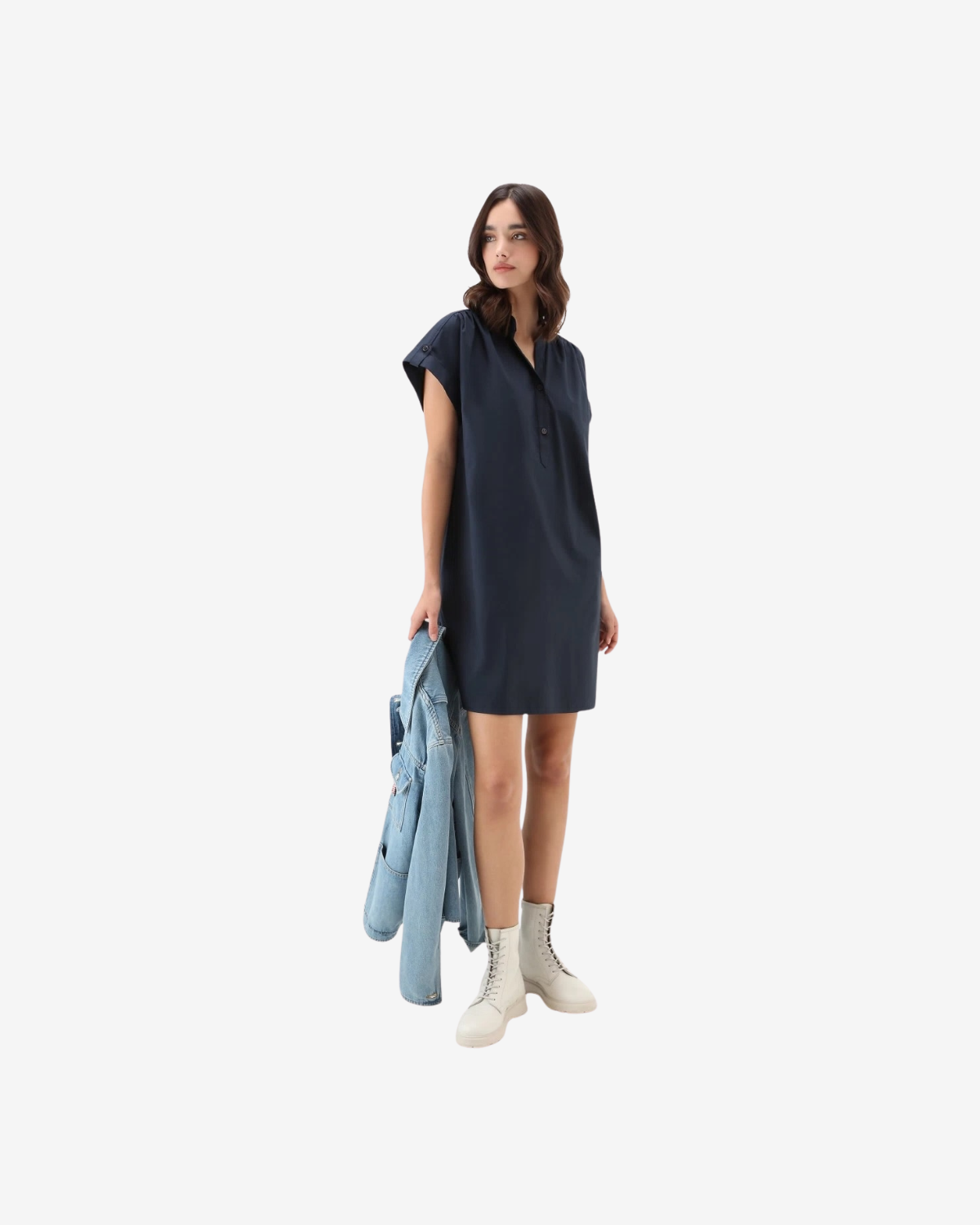 Poplin medium dress melton blue 2