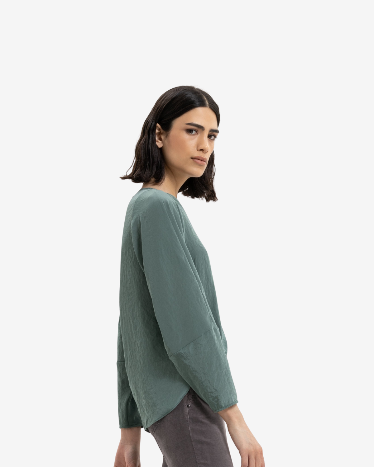 langarmen shirt smaragd
