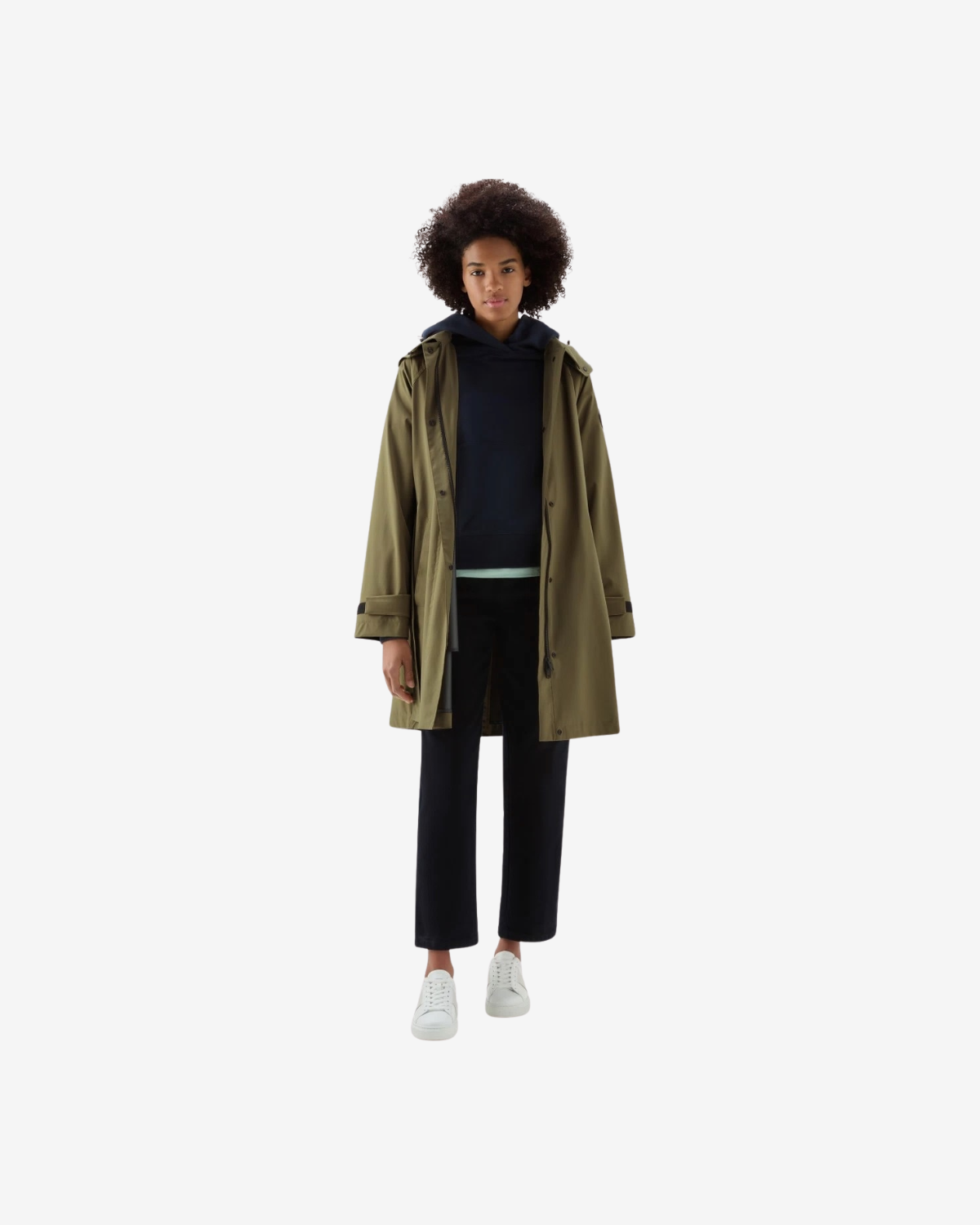 Fayette light coat Dark Green