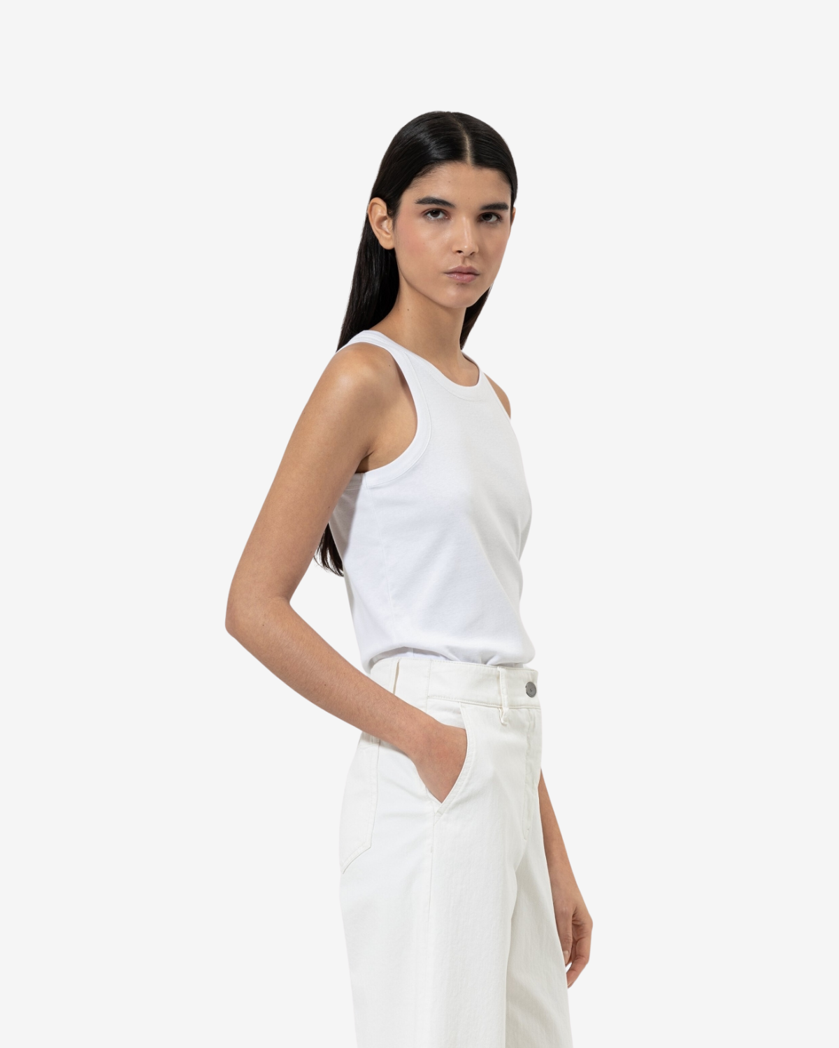 tanktop aus organic cotton bleached white