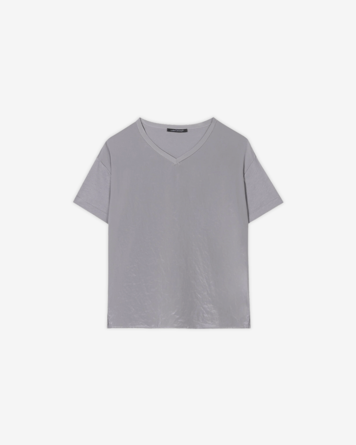 V-neck Shirt silver grey