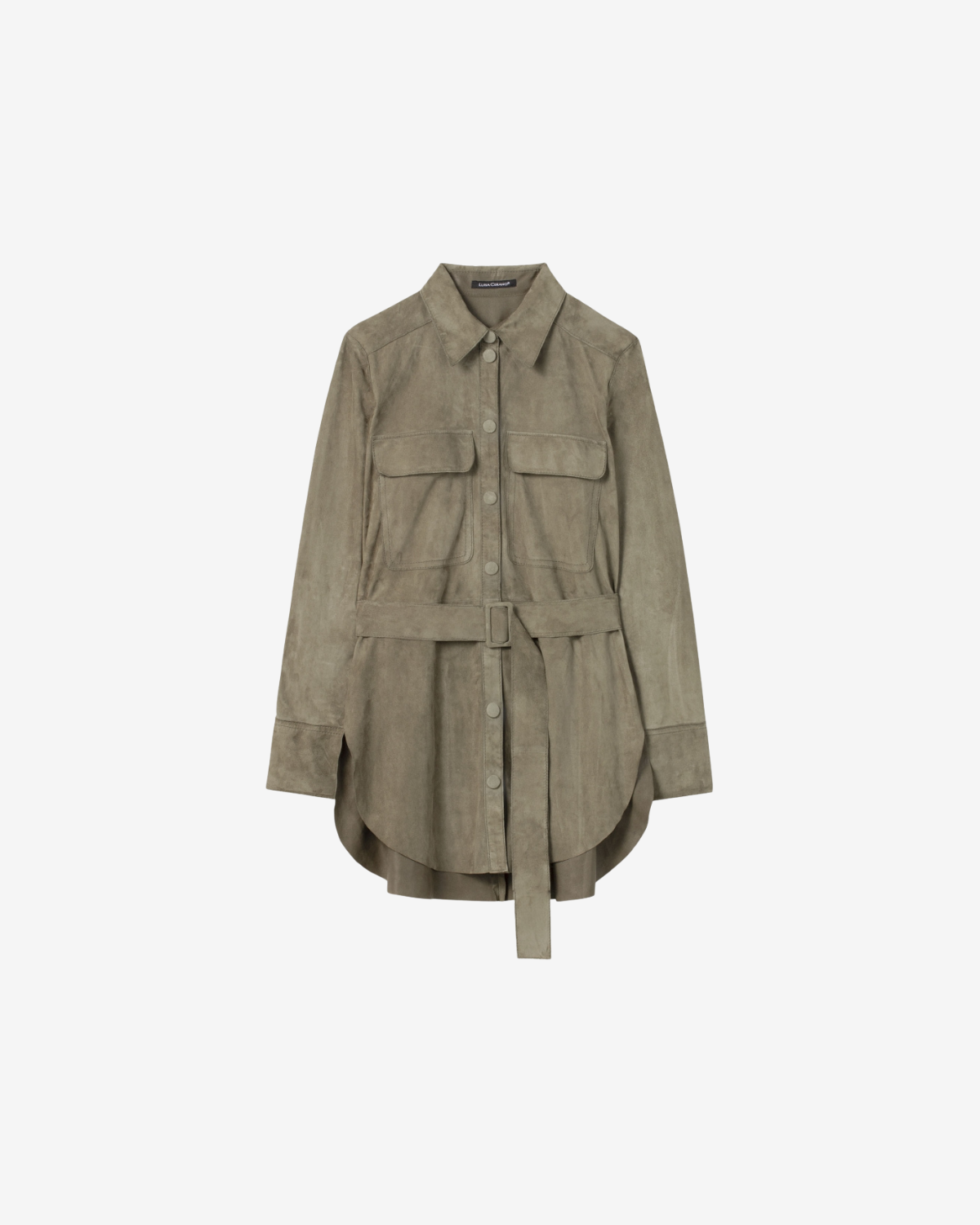 SUEDE SHIRT sage