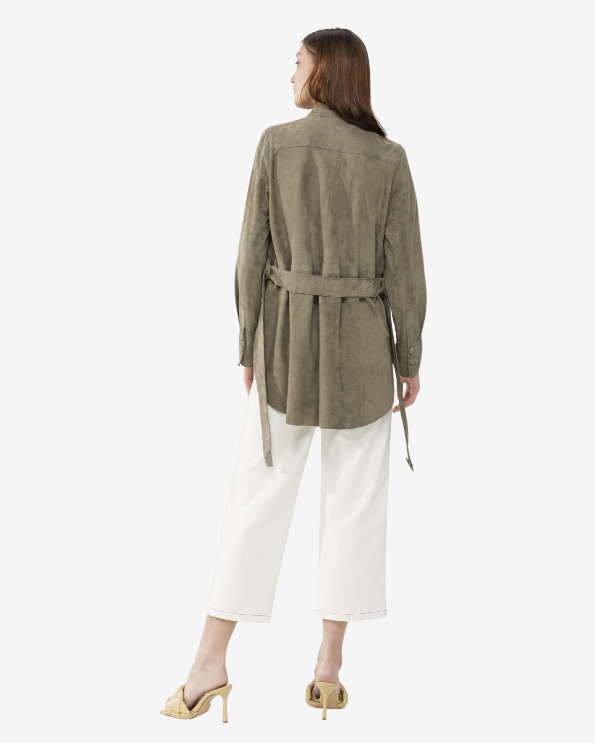 SUEDE SHIRT sage