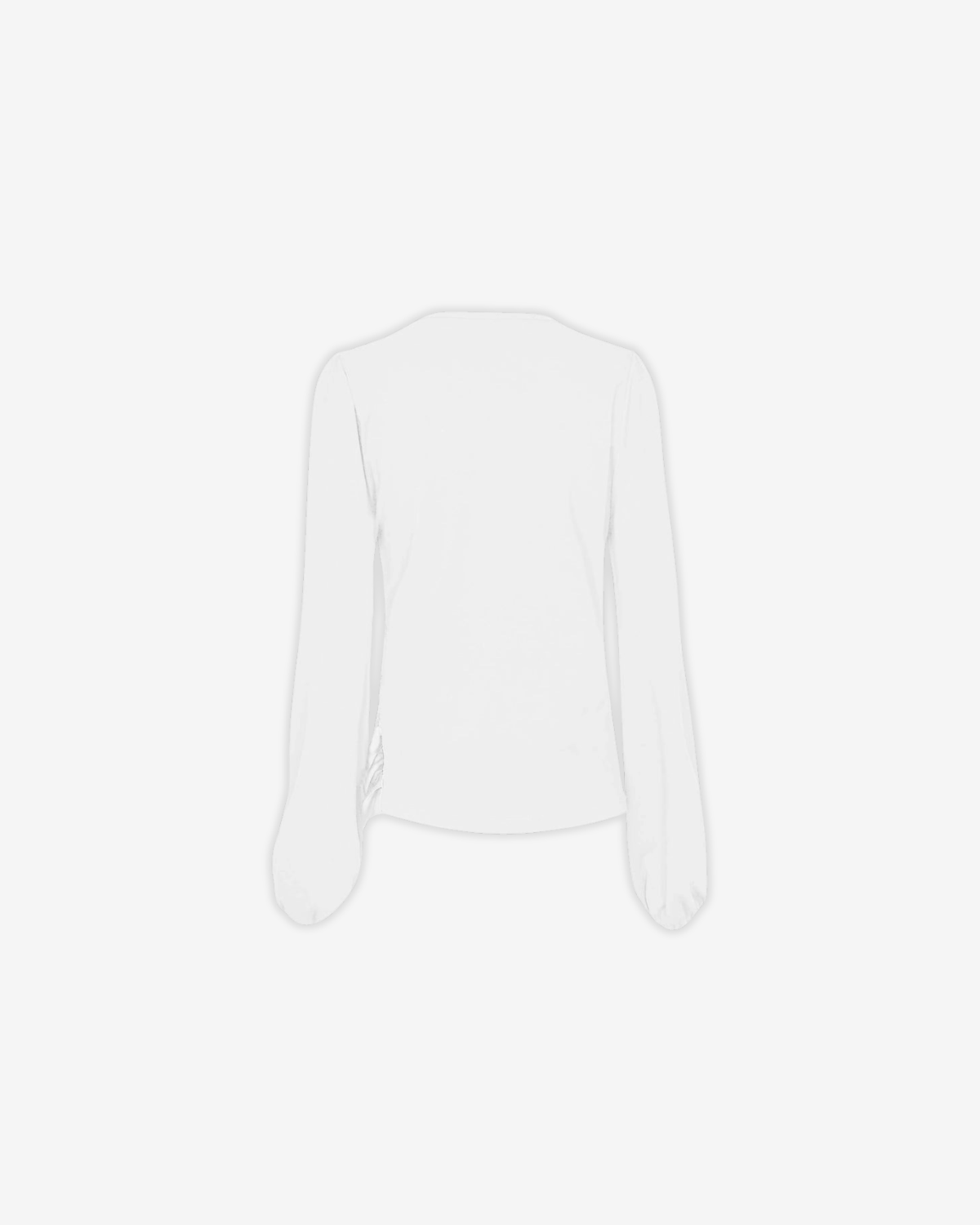 Playful volume shirt blouse powder white