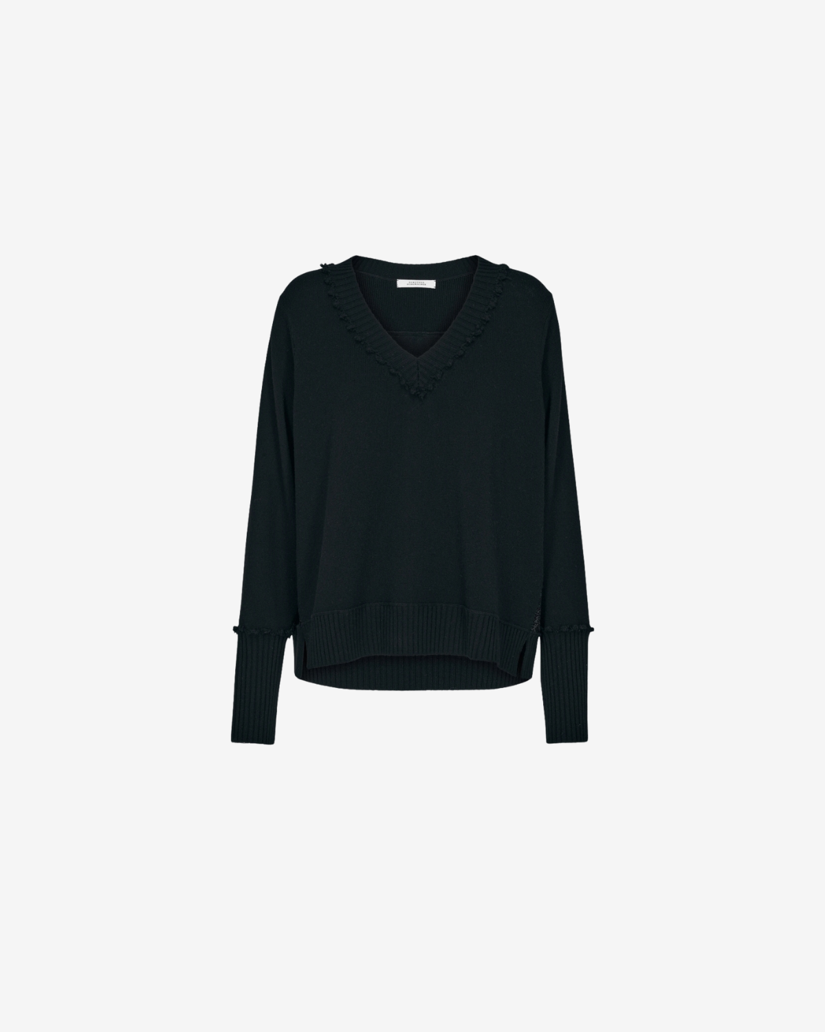 Shiny coolness pullover Pure black