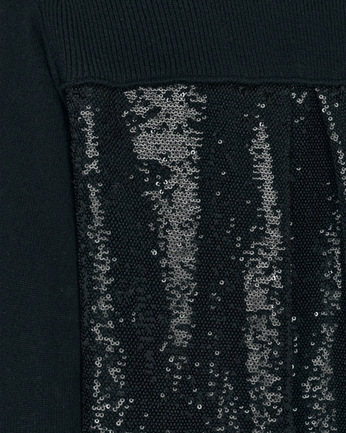 Shiny coolness pullover Pure black