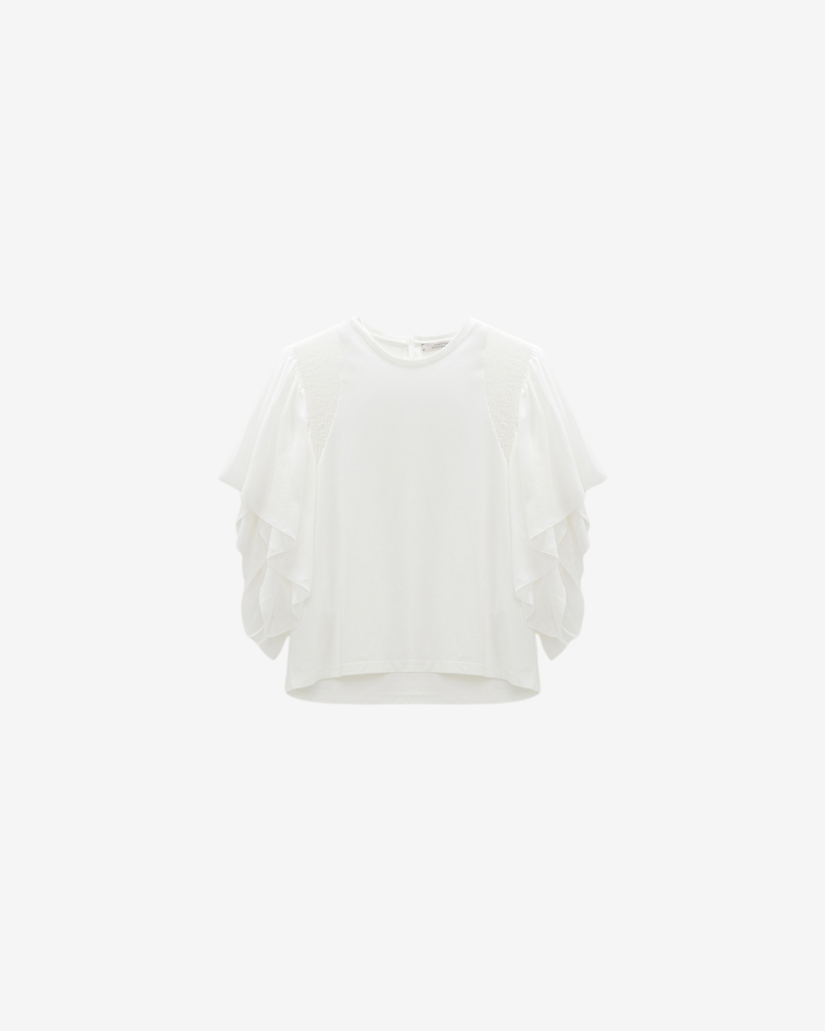 SENSUAL SOPHISTICATION o-neck camellia white
