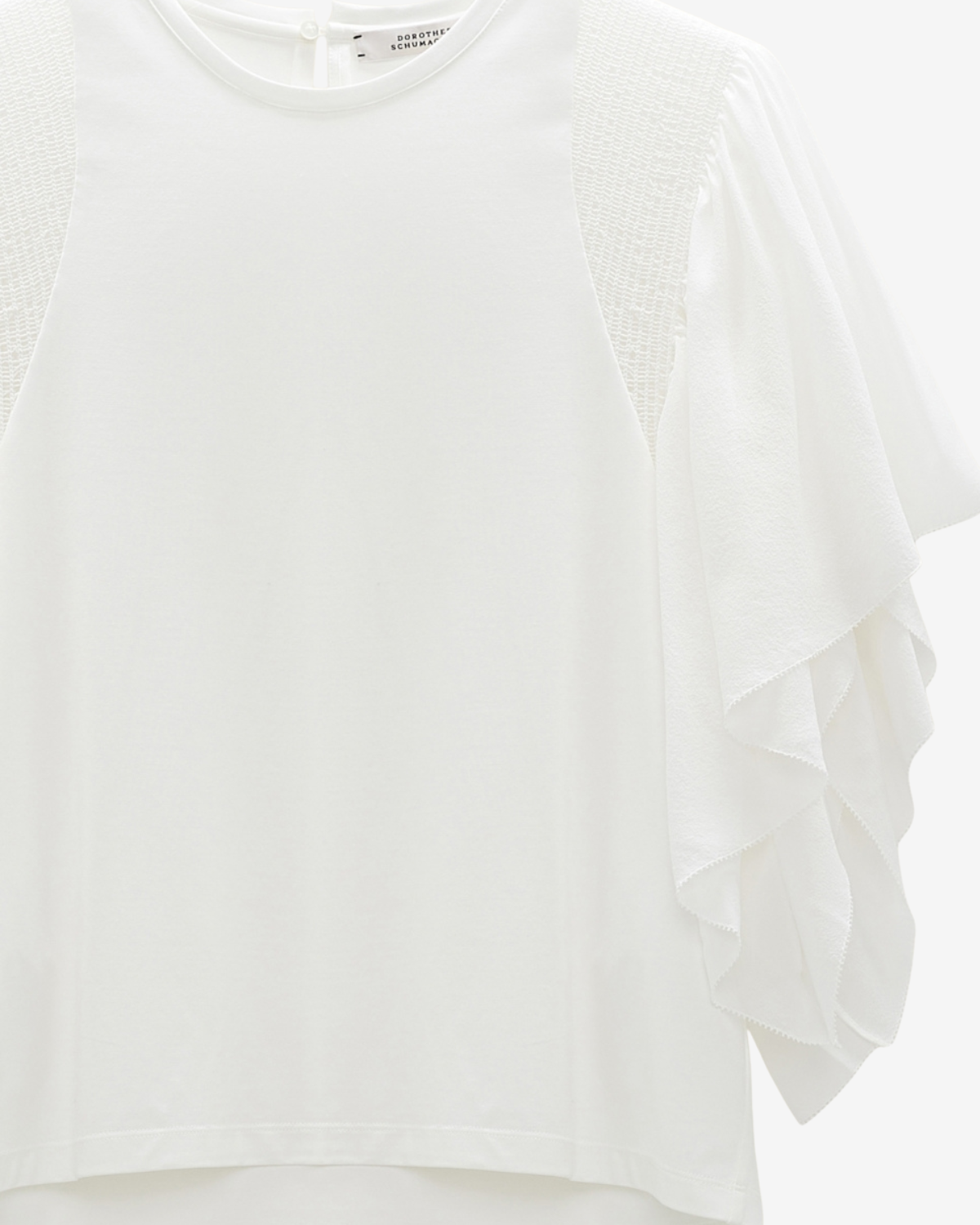 SENSUAL SOPHISTICATION o-neck camellia white