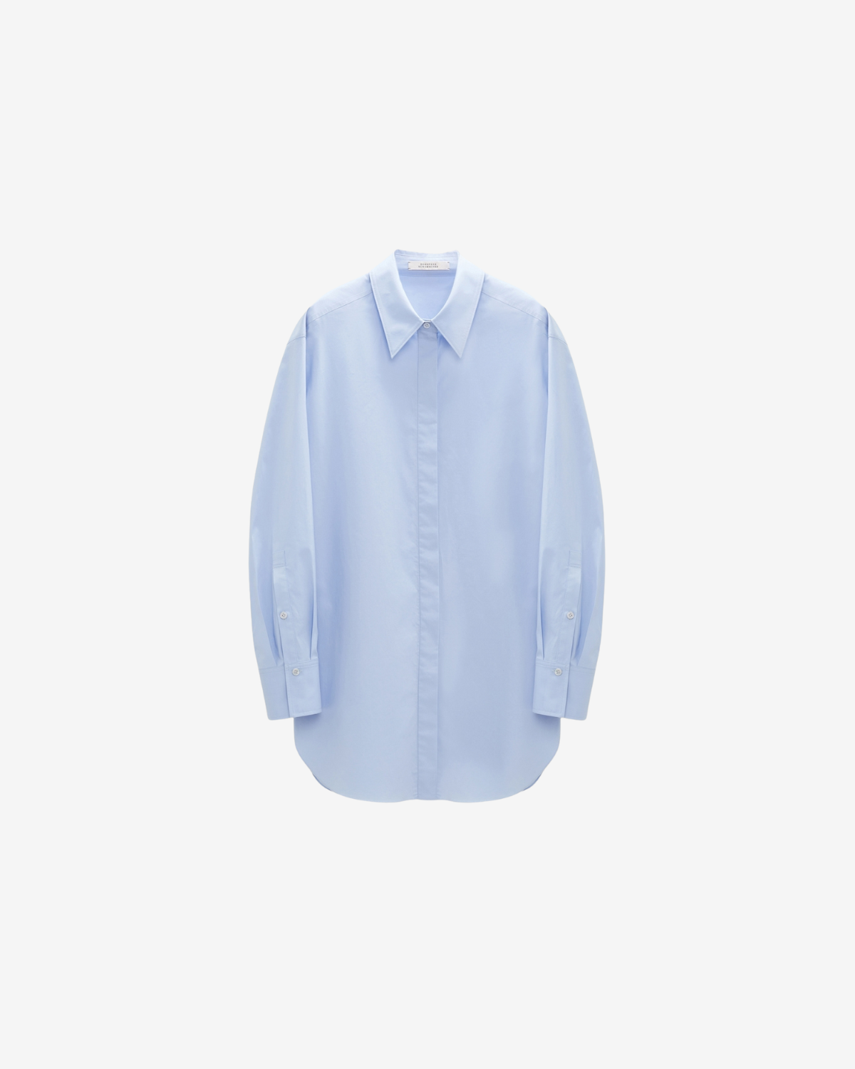 Poplin power blouse soft blue