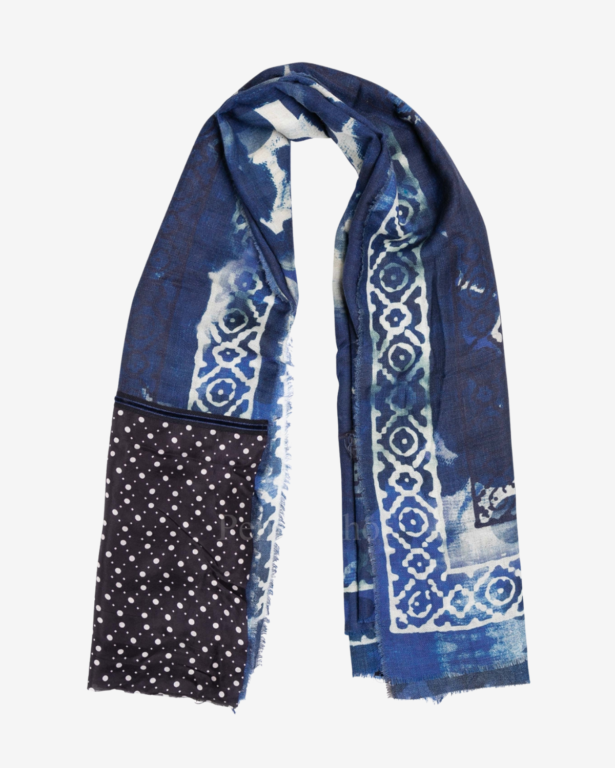 blueprint shawl Blue
