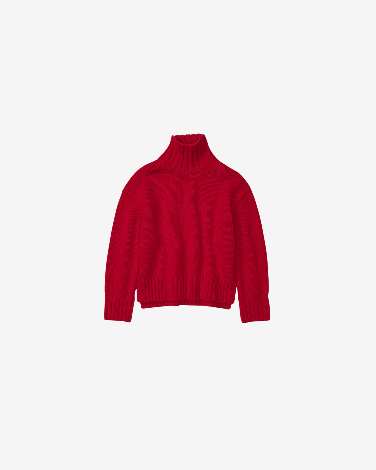 Rollneck longsleeve Chili pepper red