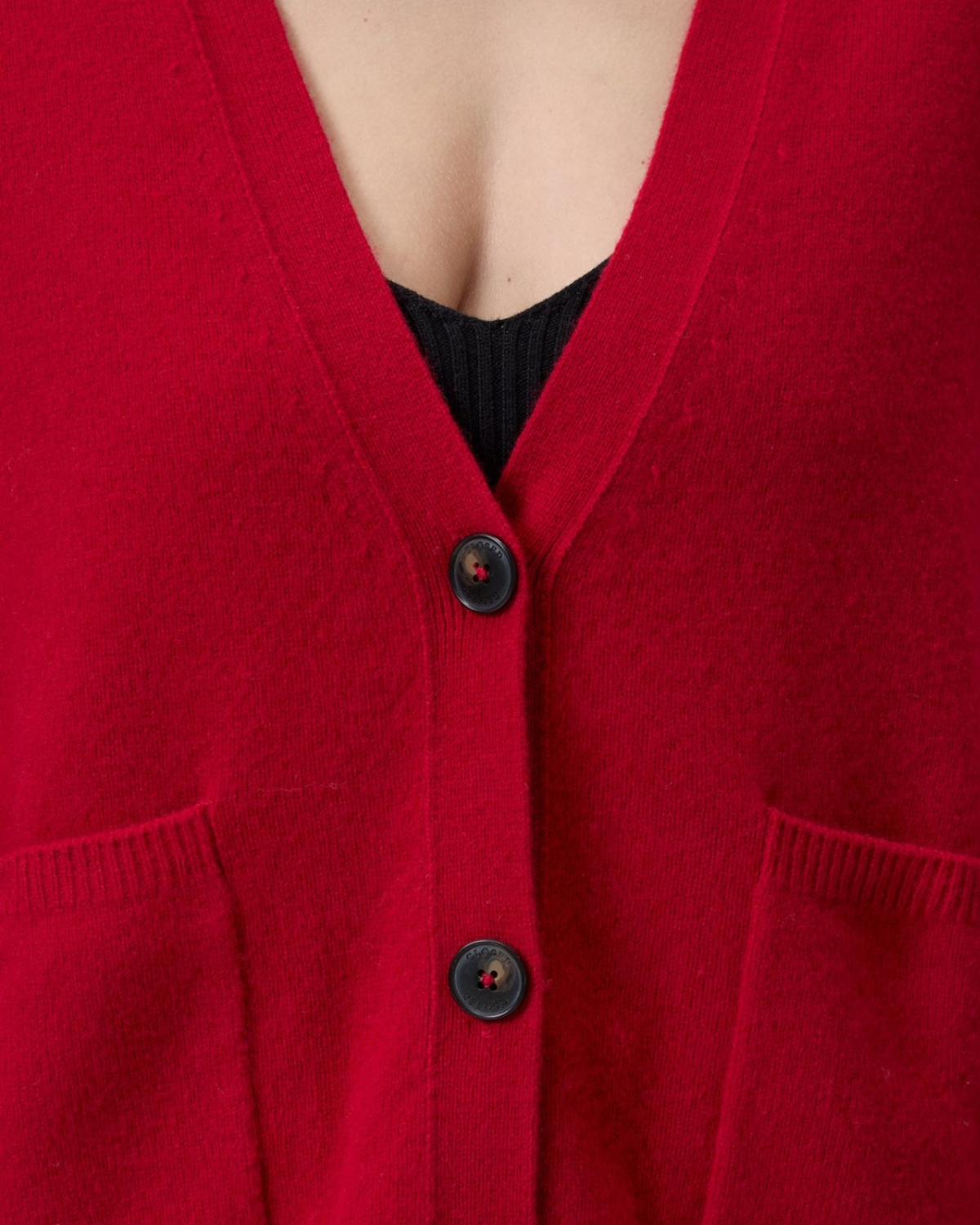 Cropped crew neck Chili pepper red
