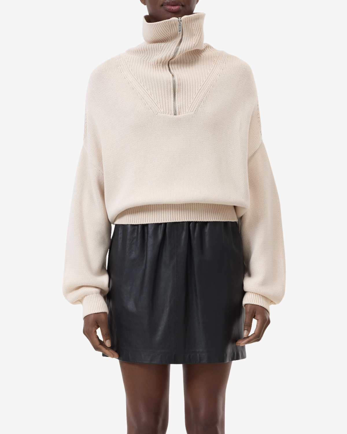 Cropped troyer stone beige