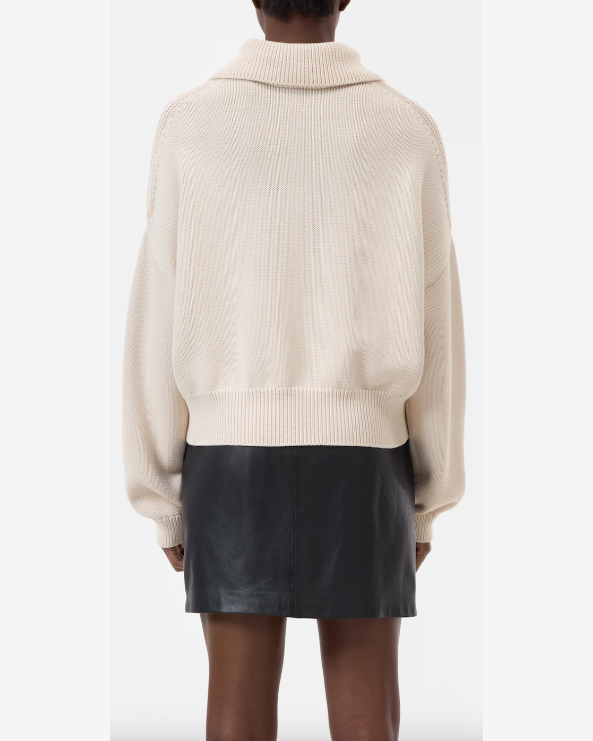 Cropped troyer stone beige