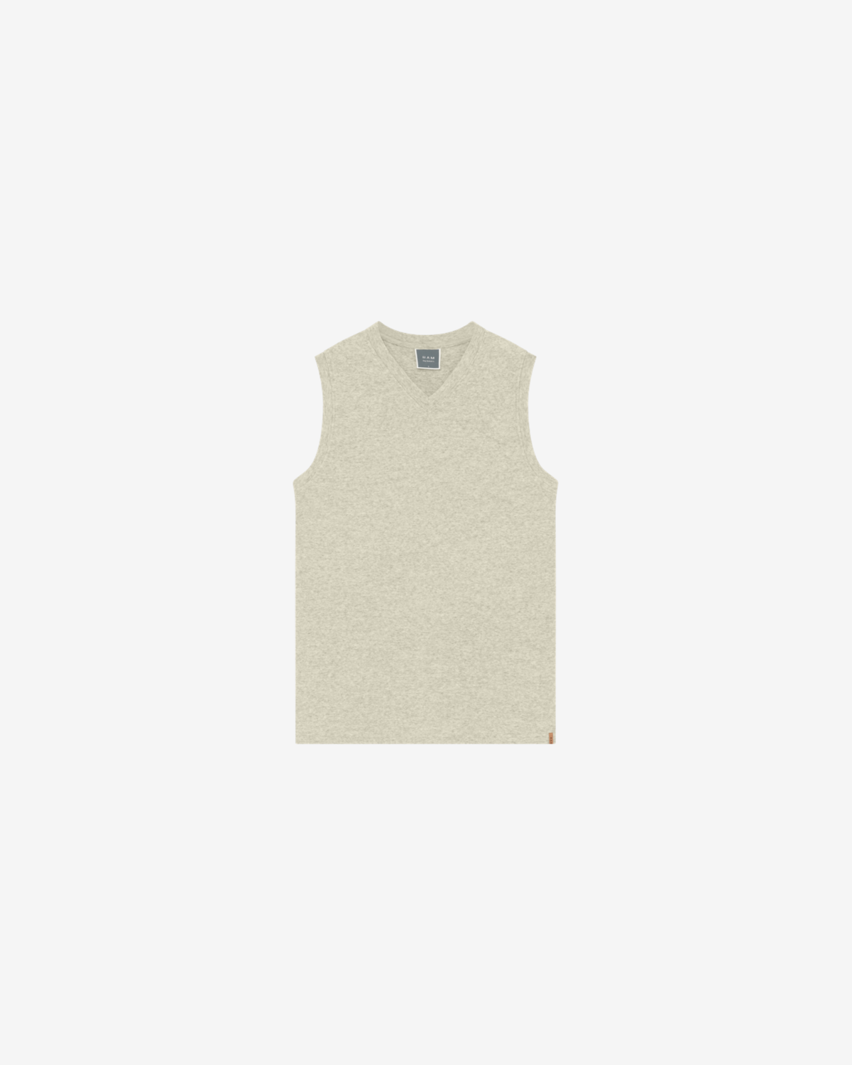 Vest w/v-Neck Pearl grey melange