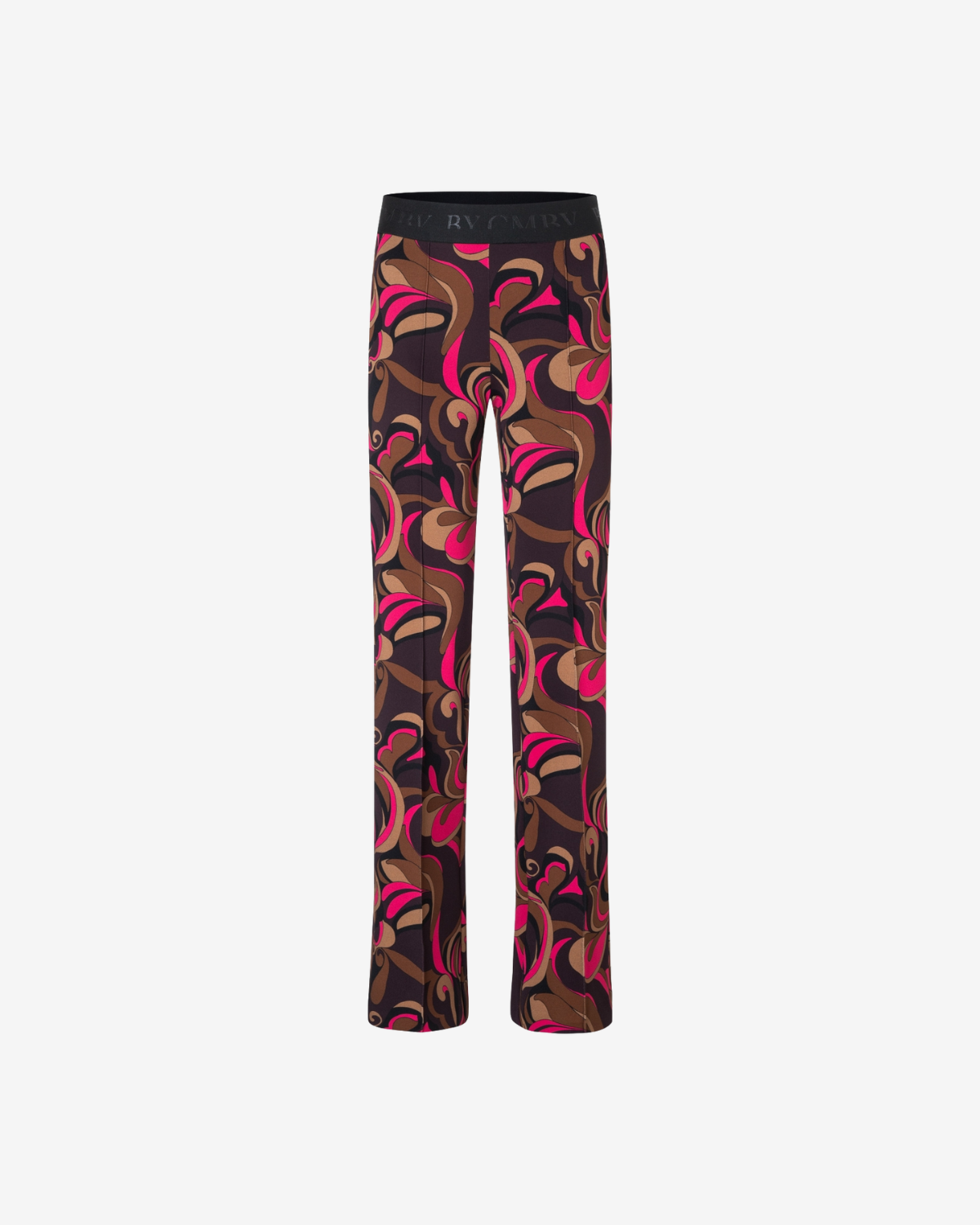 flowery geometric print brown pink print