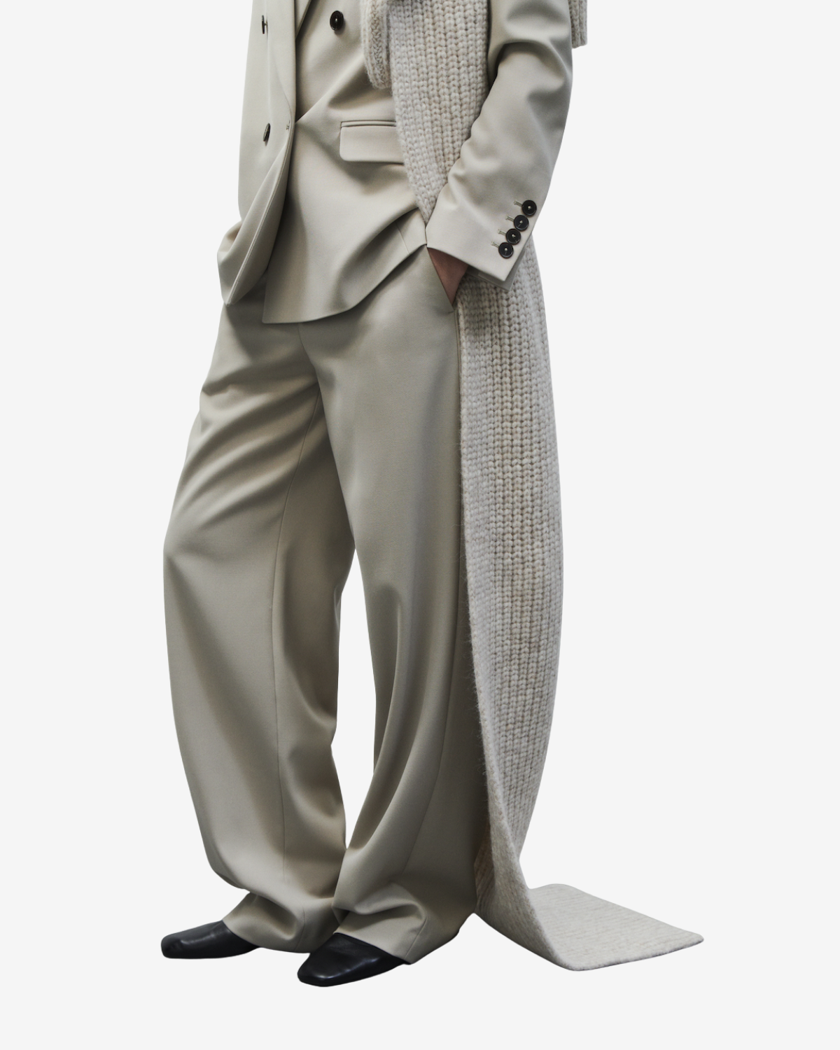 Knitted scarf Silt grey