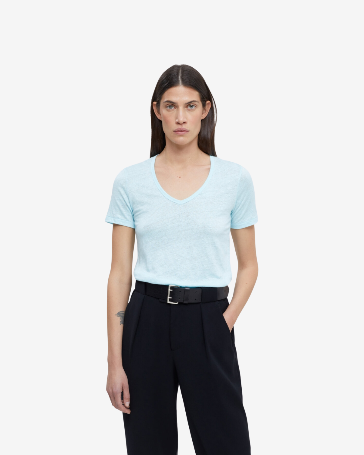 V-neck Aquamarine