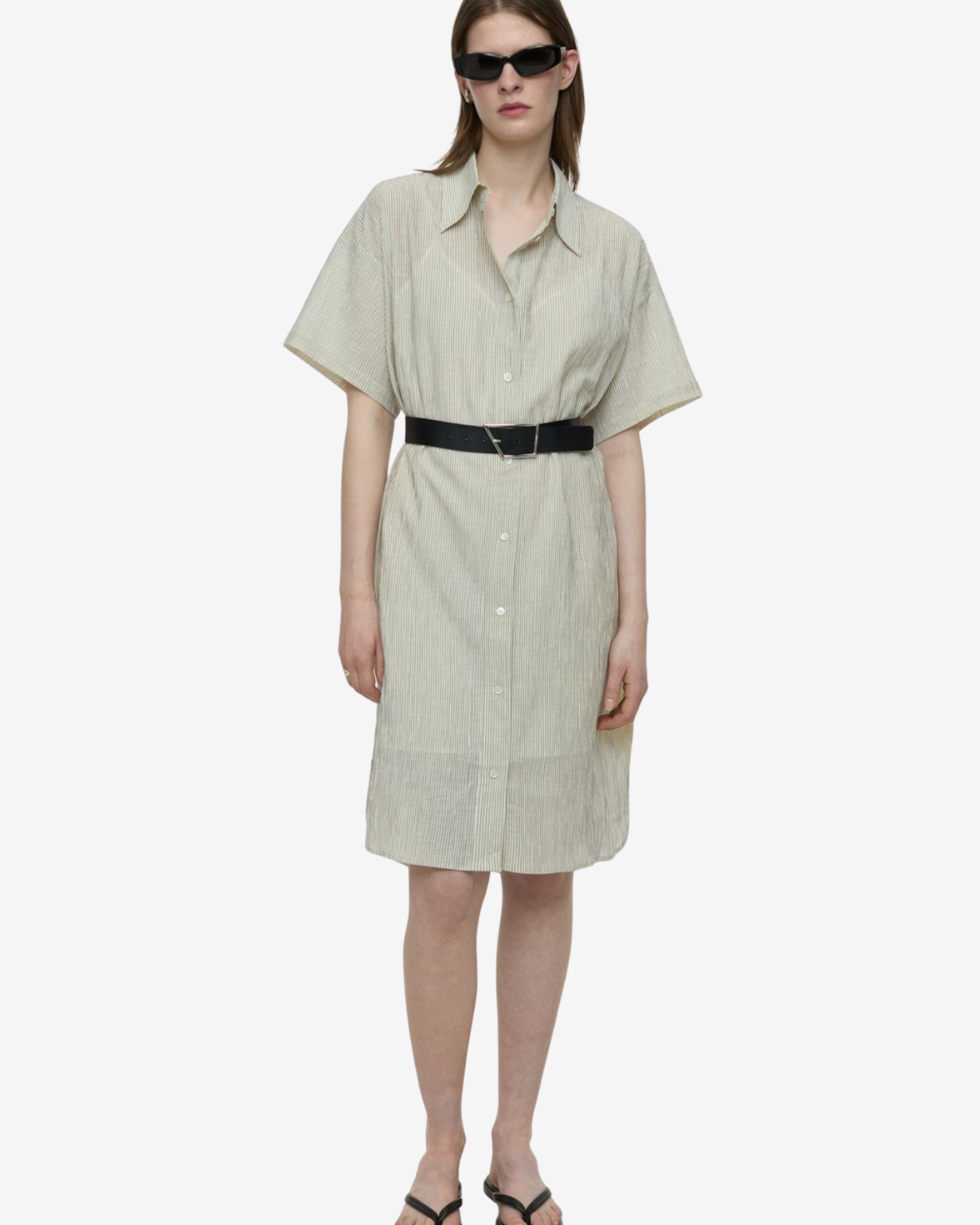 Oversized shirt dress Ivory