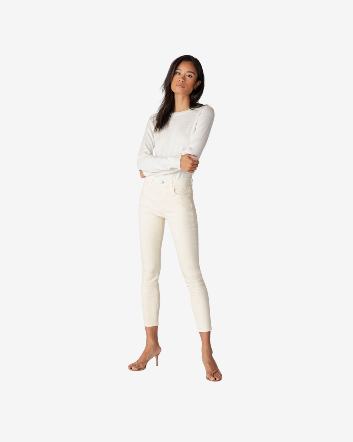 Alana High Rise Cropped Skinny macadamia