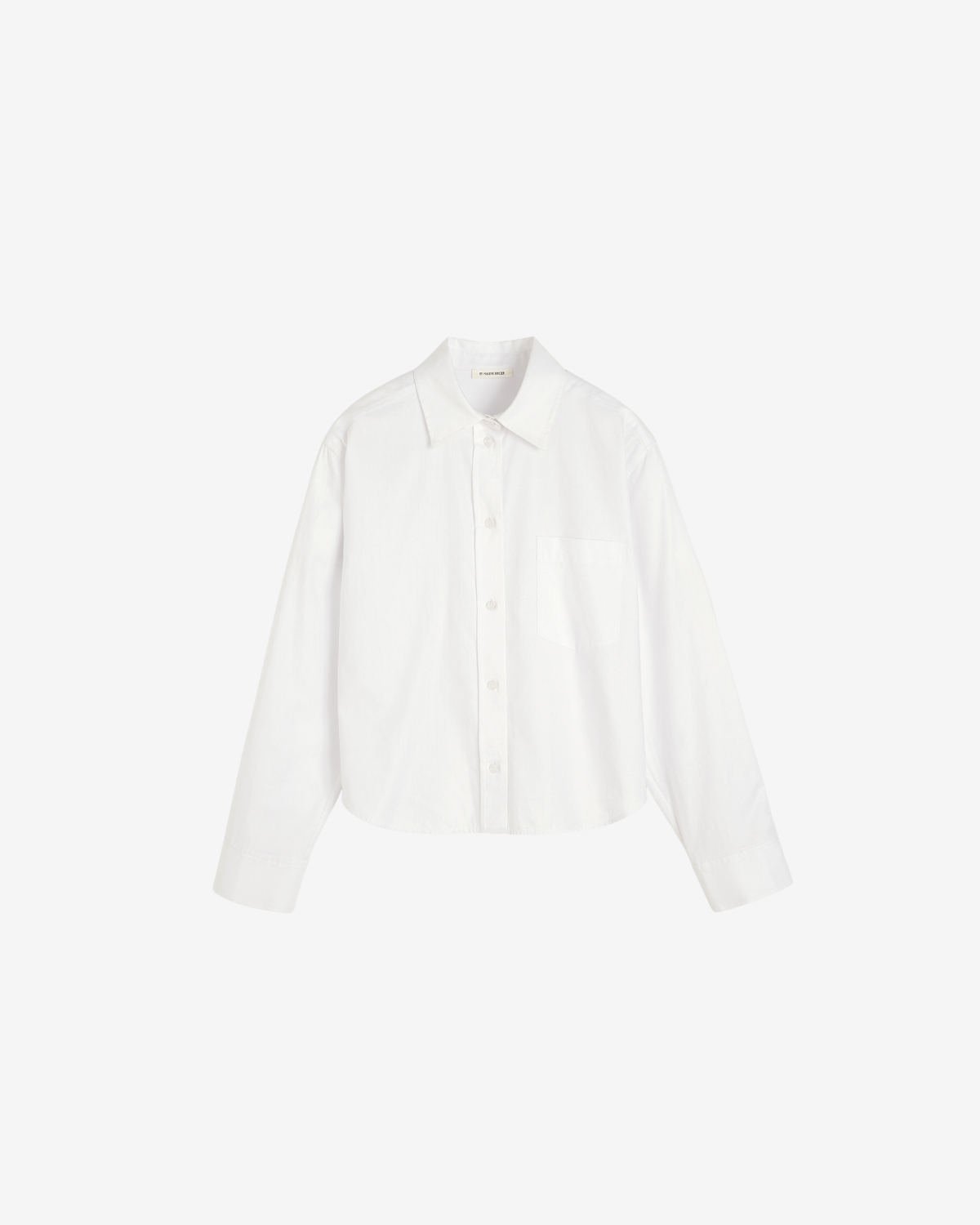 Aubrey Cropped White herringbone