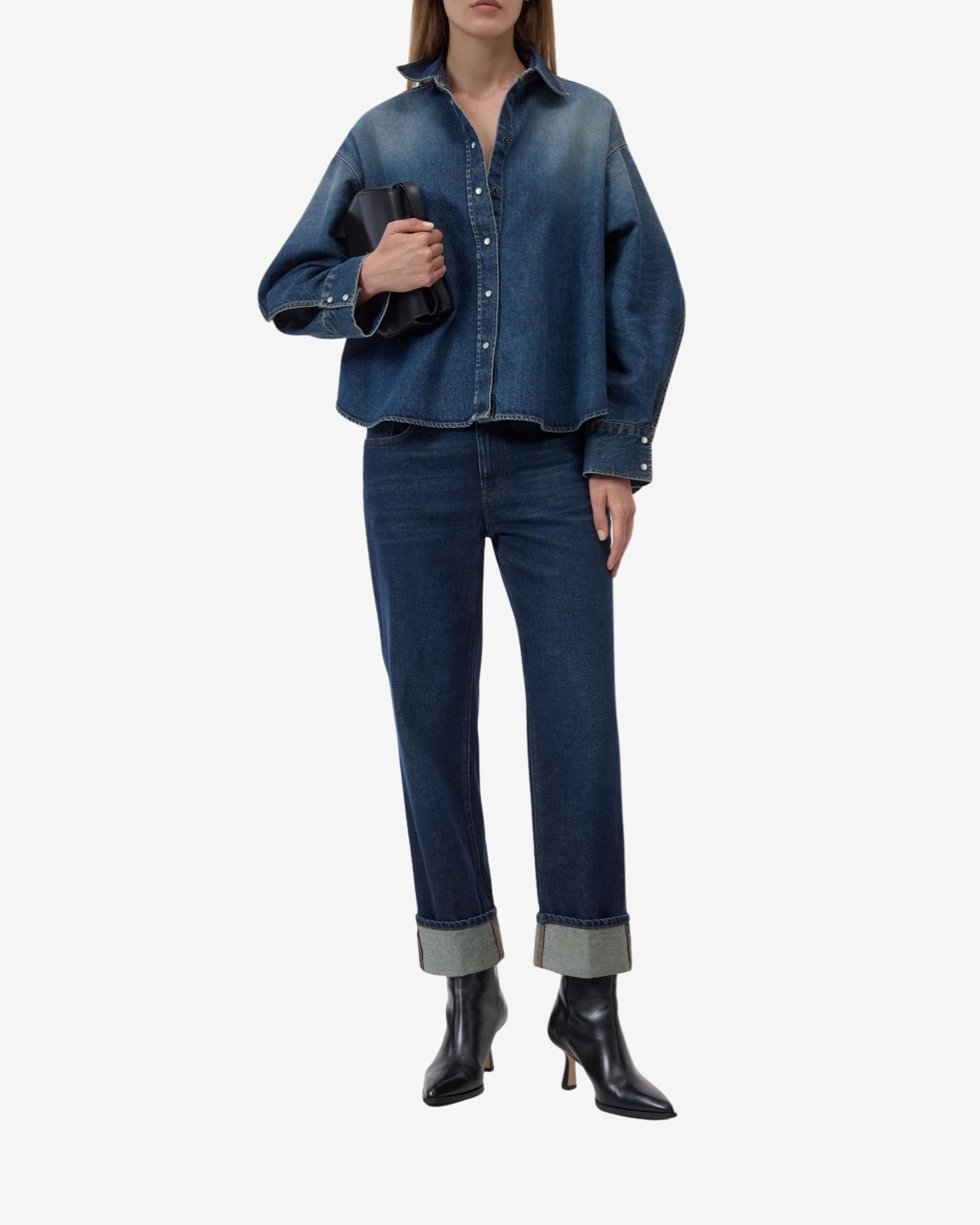 Overlay detail shirt Dark blue