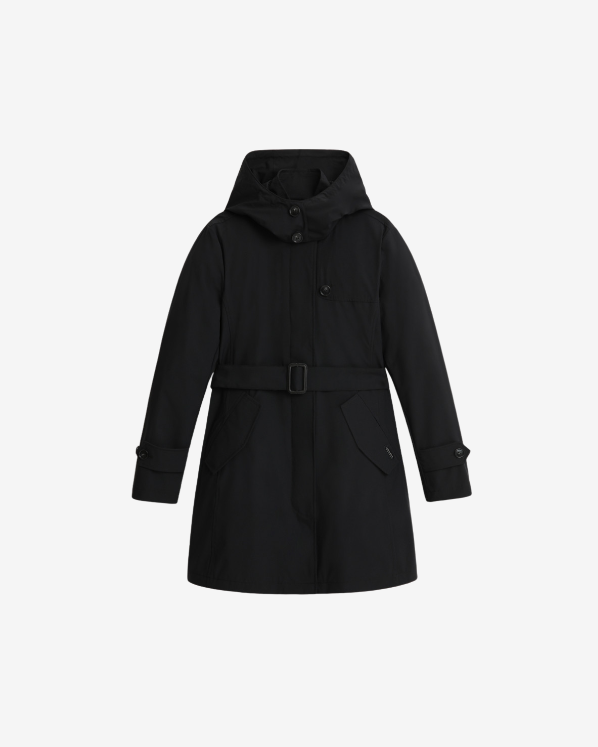 Belted fayette light parka black