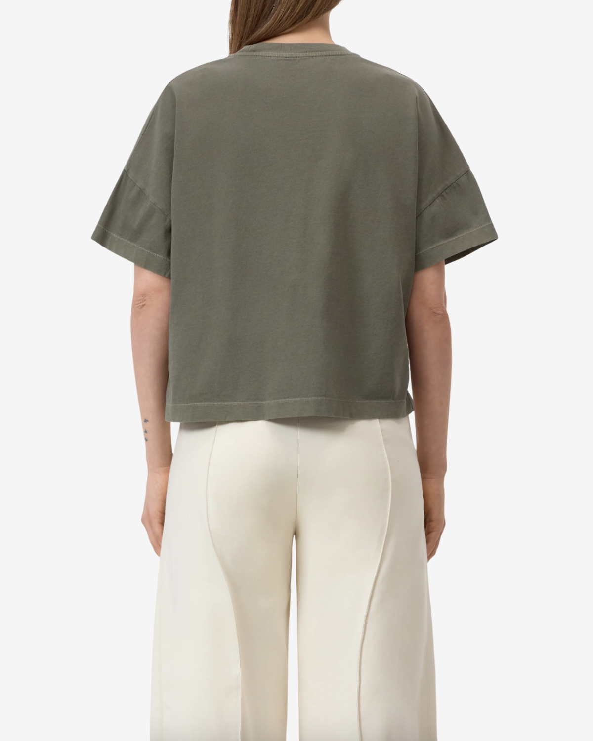 Cropped t-shirt Cypress green