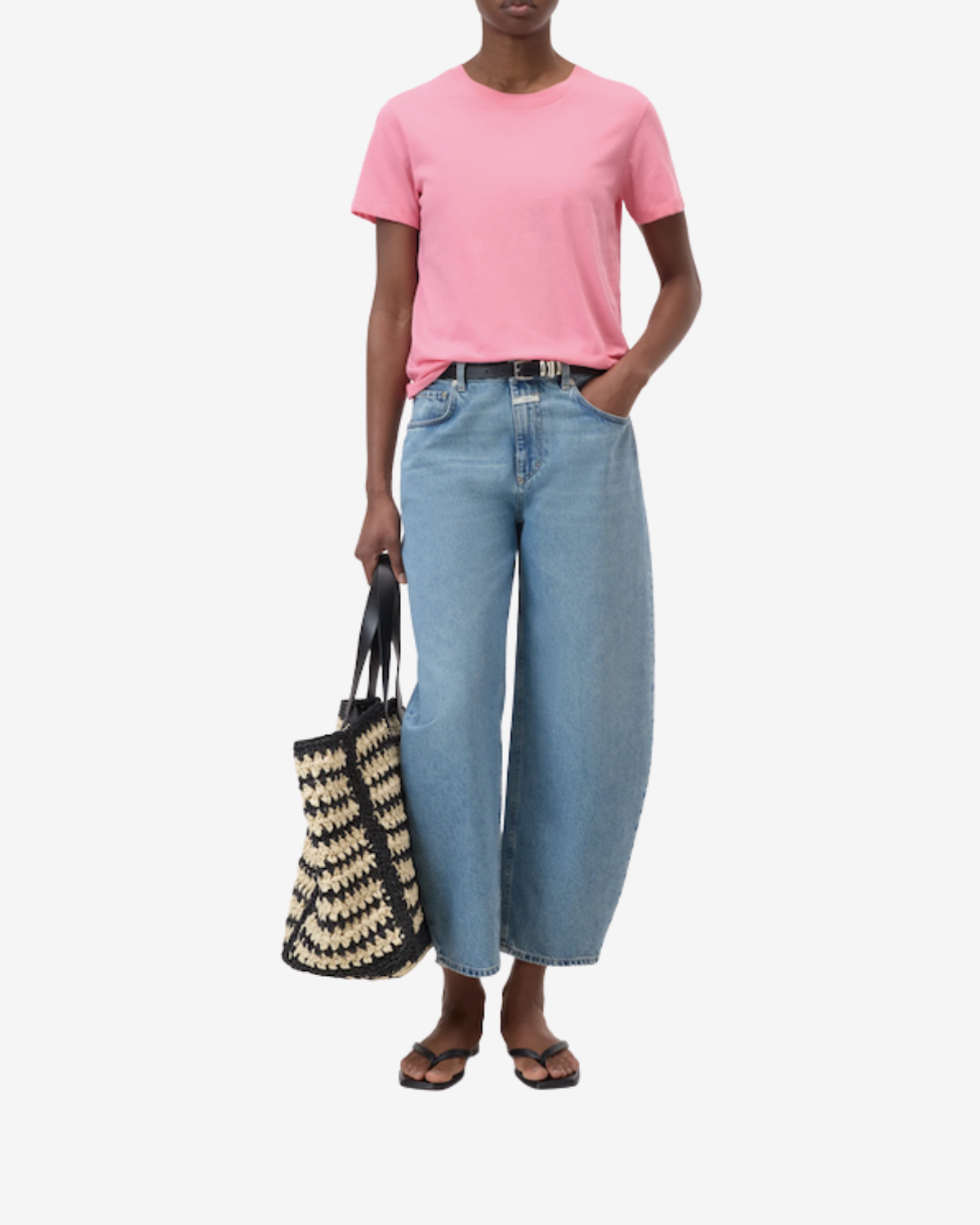 Basic t-shirt Peony pink