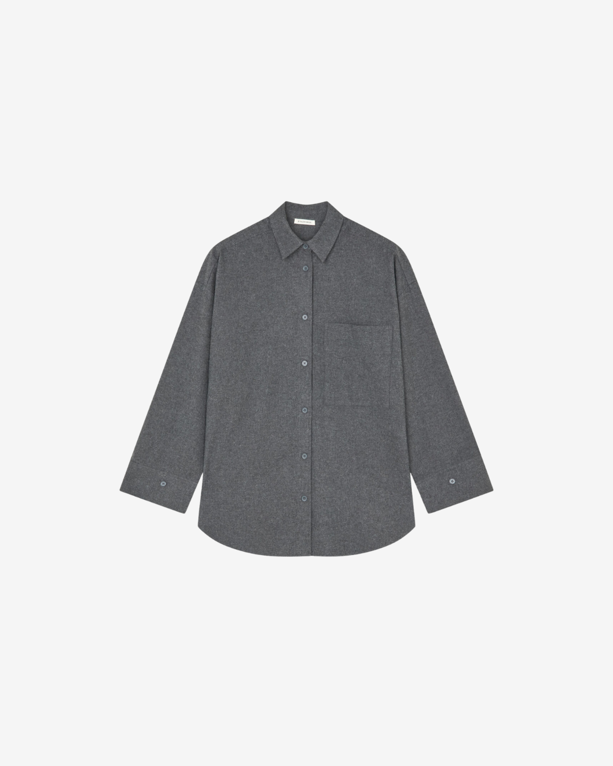 Derris Flannel Dark grey melange