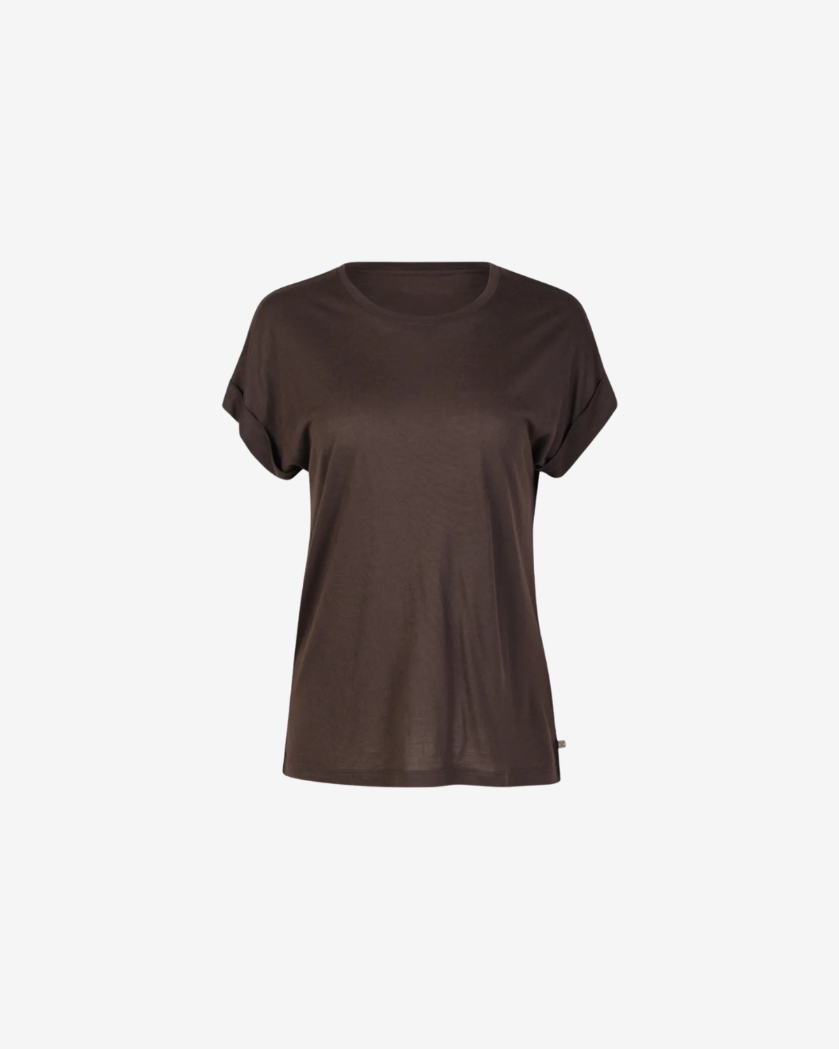 Turn up t-shirt Mahagony brown