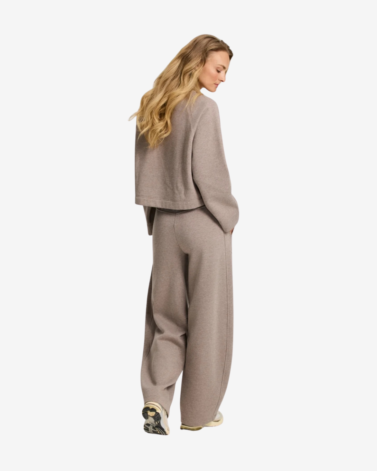 Jayden wide leg jogger Brown melange