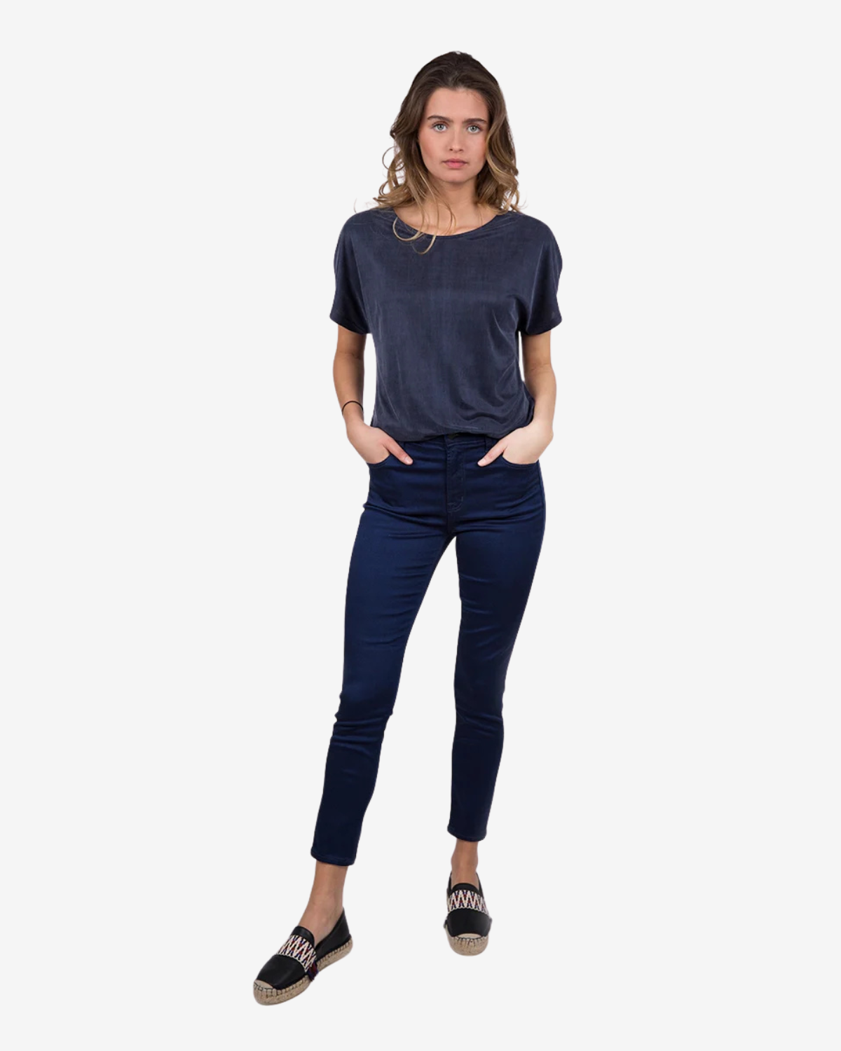 ALANA High Rise Crop Skinny blauw