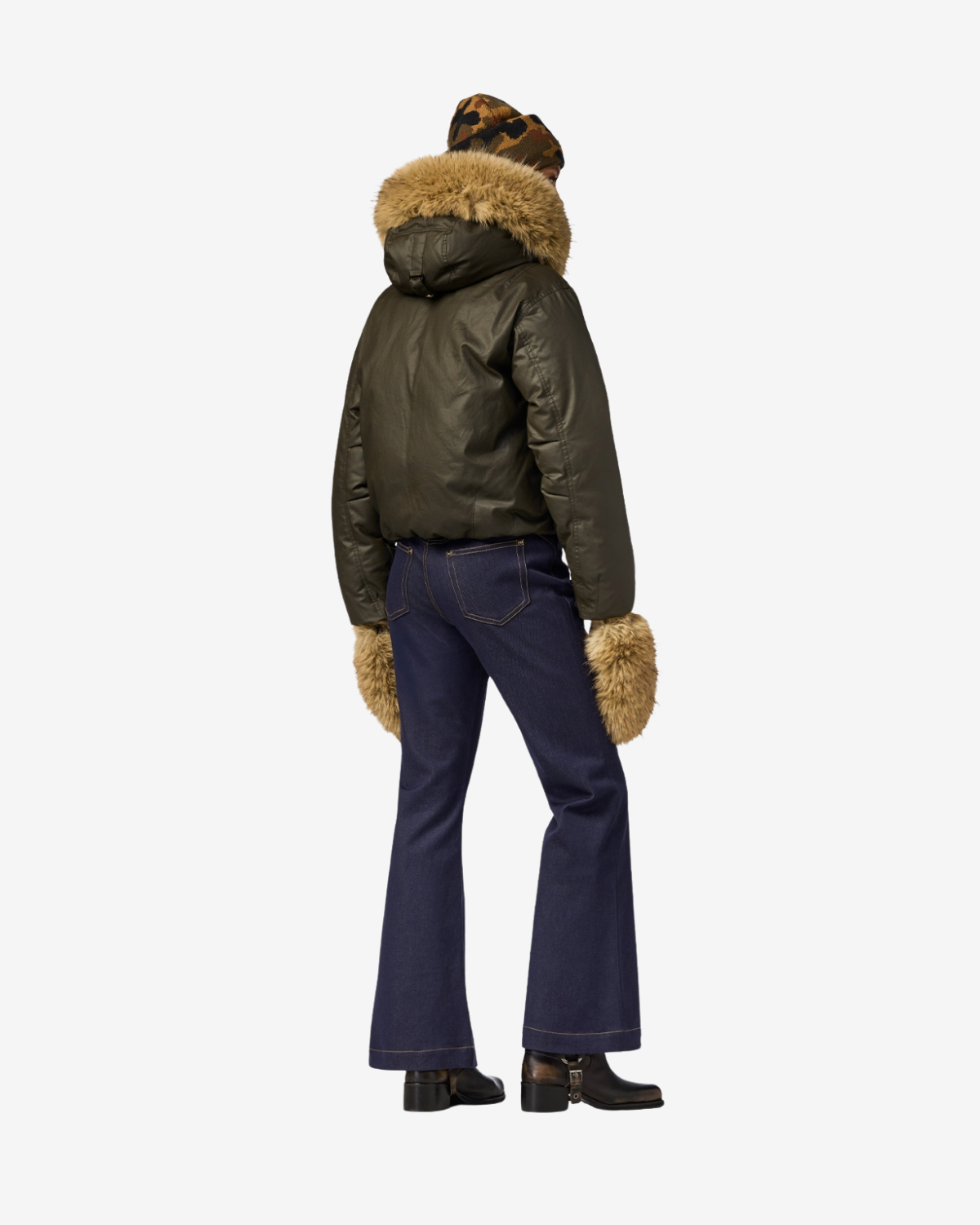 Nyoko jacket faux border Army