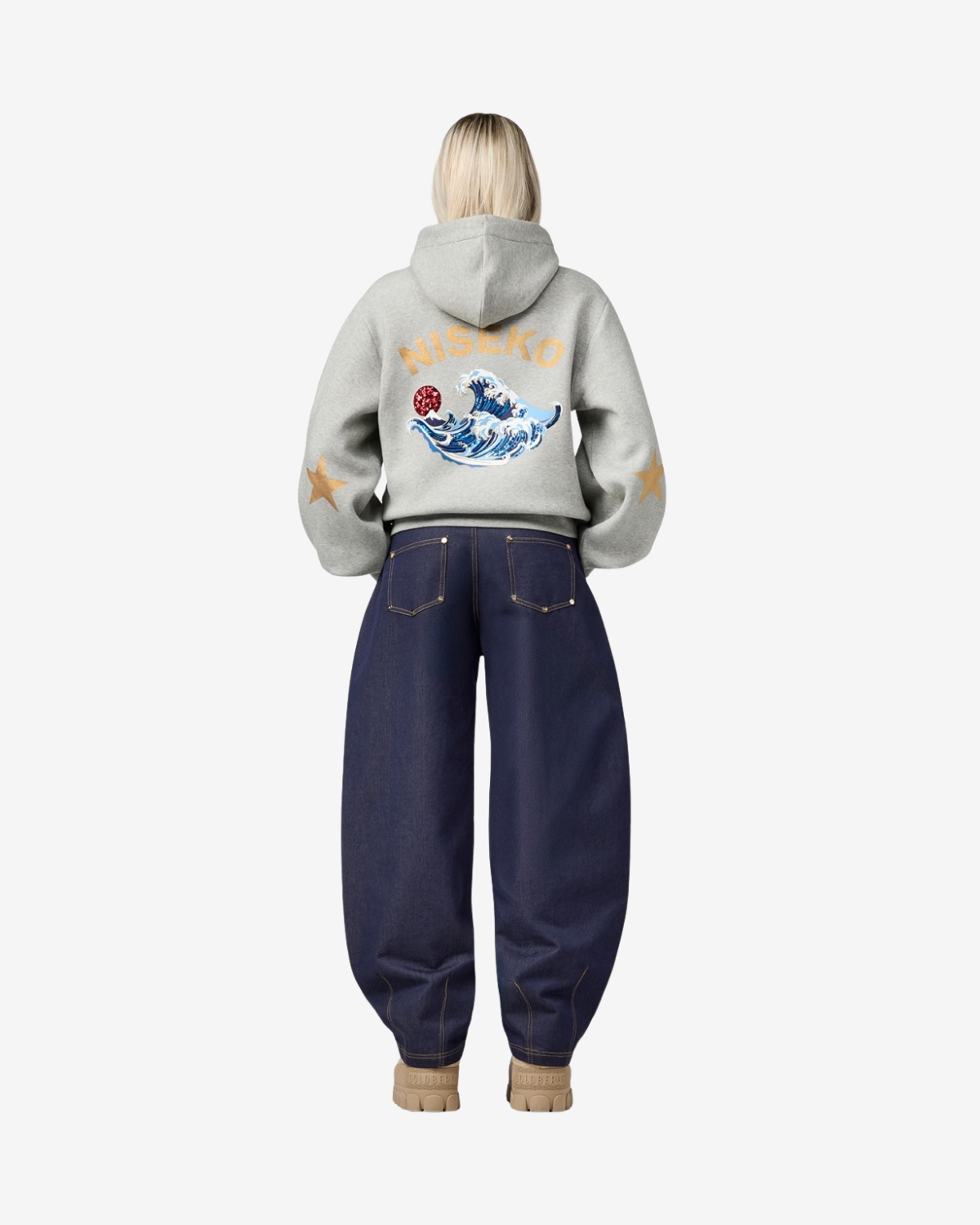 Tobu hooded sweater Grey melange