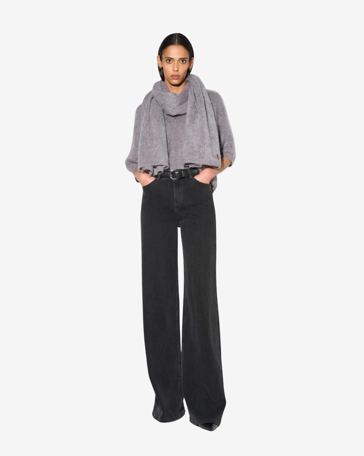 Santos Cashmere sjaal Grijs