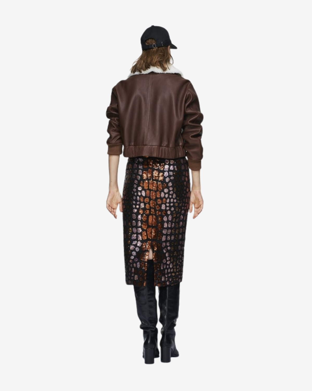 SEQUIN FANTASY skirt shimmering cooper