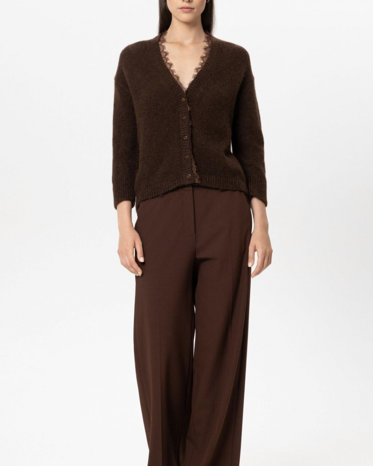 Cardigan Alpaca-mix Marone