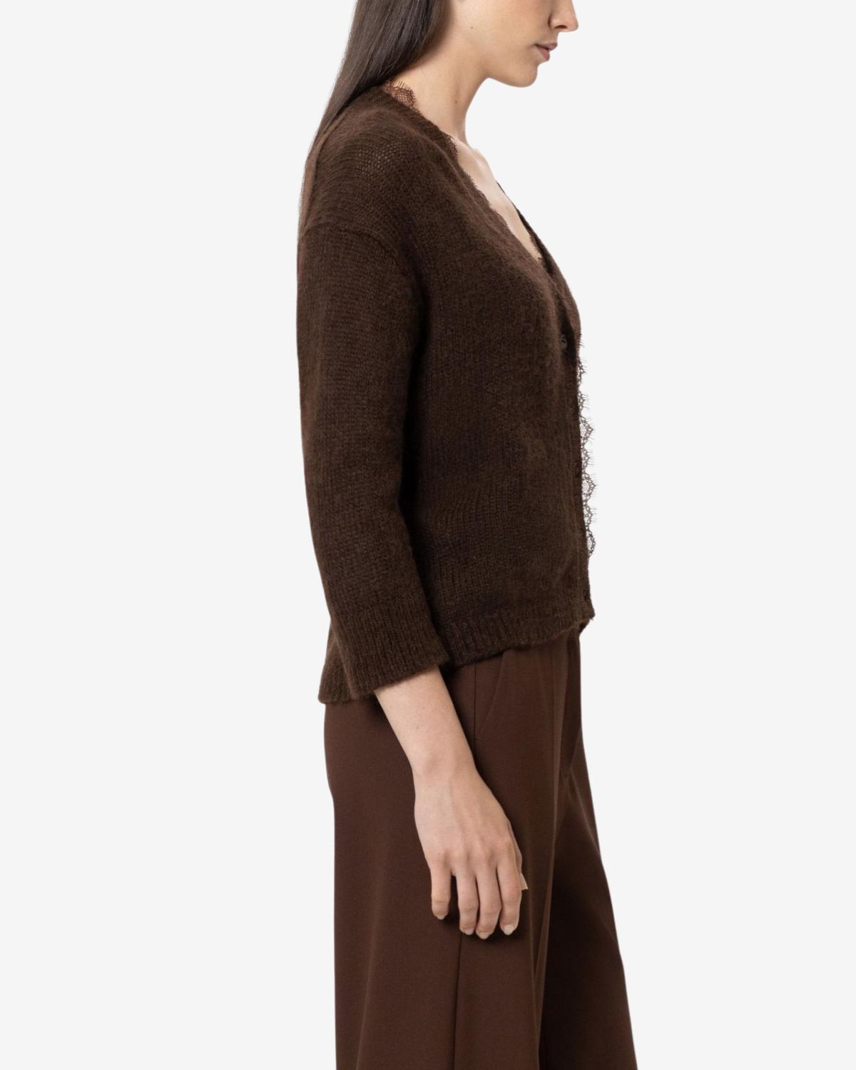 Cardigan Alpaca-mix Marone
