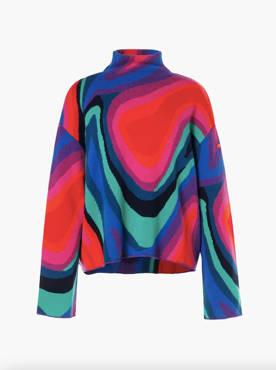 MARBRE long sleeve knit sweater absinthe rainbow