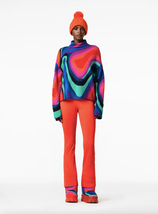 MARBRE long sleeve knit sweater absinthe rainbow