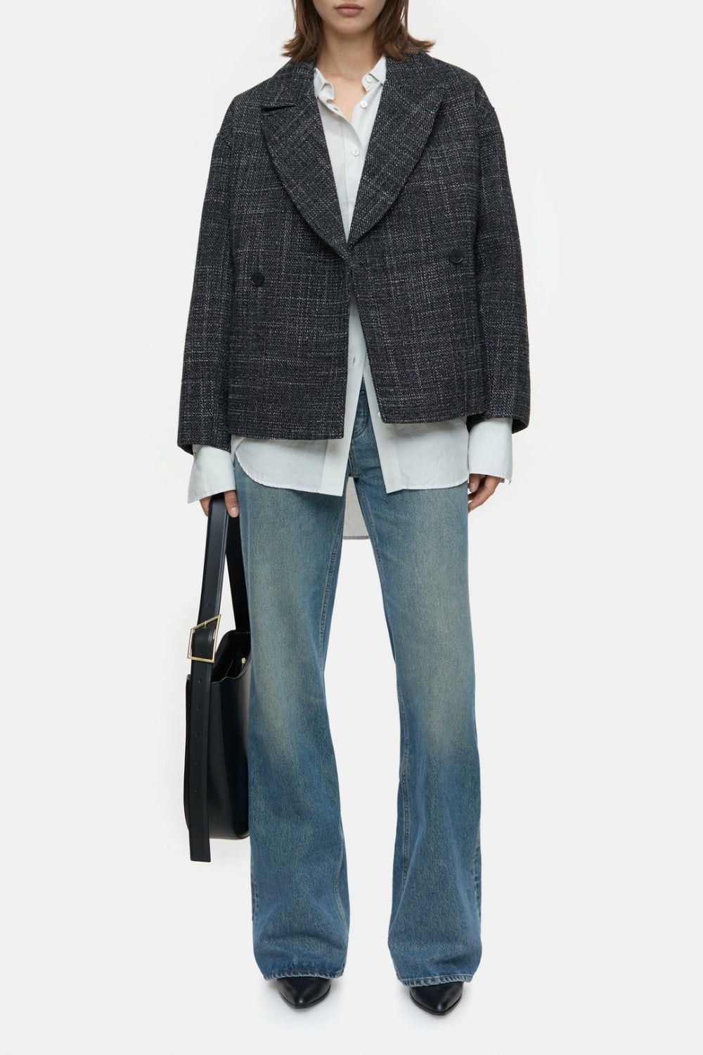 Cropped jacket black