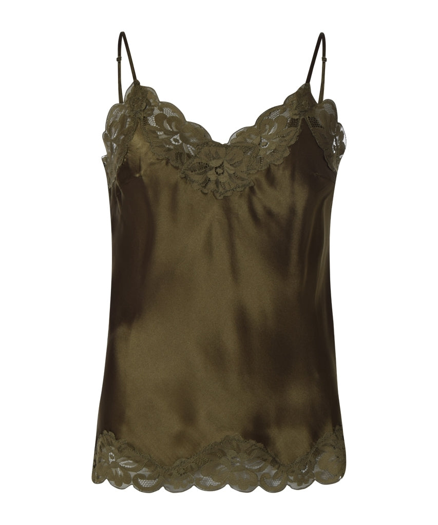 Floral Lace Cami Groen