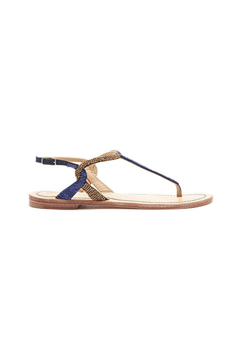 Flat Sandal blauw