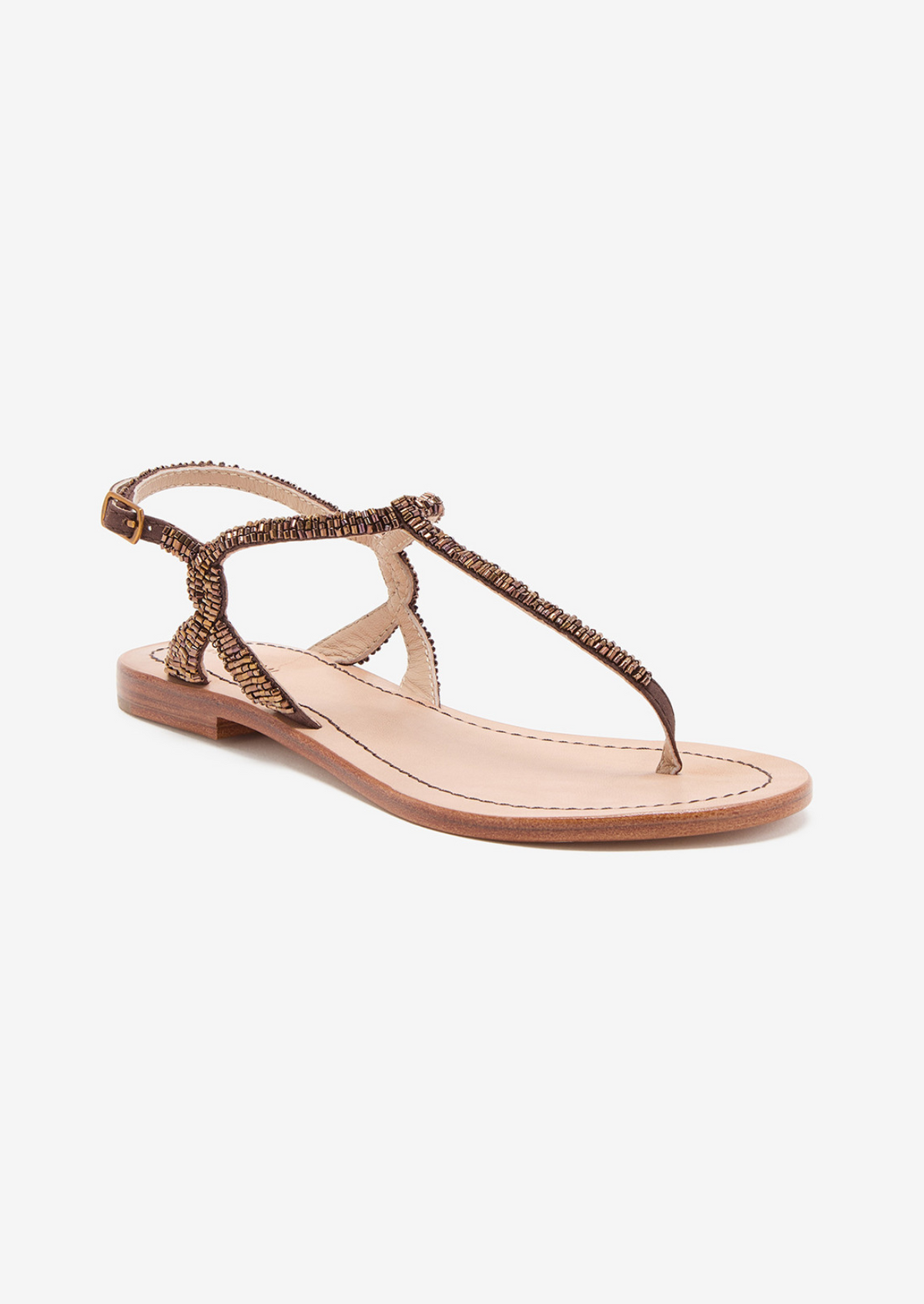 Flat sandal ruggine-rust
